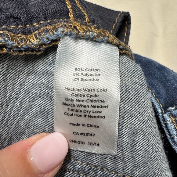 Talbots Womens Heritage Ankle Crop Blue Jeans Mid Rise Medium Wash Size 6 - Picture 7 of 10